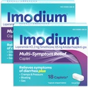 Loperamide Hydrochloride 및 Simethicone, Diarrhea, Gas, Bloating, Cramps & Pressure, 2 Pack의 치료를위한 항 Diarrheal 약을 가진 Imodium Multi-Symptom Relief Caplets