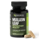 호흡 건강을위한 Mullein 잎 캡슐 - 5000mg 추출물 10 : 1 Lung 지원 및 면역 기능 - 30 카운트 - Vegan, Non-GMO 캡슐 - 매일 웰빙을위한 초본 보충 - 1 개월 공급