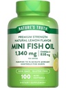 자연의 진실 미니 물고기 오일 오메가 3 | 1340 mg | 100 Softgels | Burpless 레몬 맛 | Non-GMO & 글루텐 무료 보충
