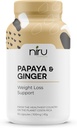 Papaya Ginger de Costa Rica - 니루 생활. 파란 지역 Papaya Ginger 캡슐. 단 하나 근원 Papaya씨와 생강 뿌리 혼합. 소화 지원, 해독 및 대사 부스트. 90ct. 500mg 모자.