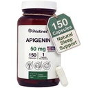 수면 캡슐에 대한 PRISTINE 'S Apigenin 보충 - 50mg 150 일 공급 - 휴식, 건강한 노화, 두뇌 및 심장 건강, & 면역을위한 Chamomile Powder에서 발견 된 전립선 및 수면 지원