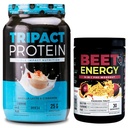 Nutrology TRIPACT Protein Powder, 7-in-1 식사 교체 Shake, Vanilla Latte Cinnamon 맛 (40 인분) Beet Natural O2, Pre 운동 분말, 열정 과일 맛 (30 인분)