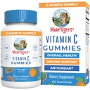 MaryRuth Organics Vegan Vitamin C Gummies | 2 개월 공급 | 성인 및 어린이를위한 면역 지원 보충교재 | Chewable Vitamin C Gummy Vitamin | Non-GMO | Pectin Based | 60 Count