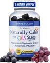 Magnesium Glycinate, Chamomile & Linden - 수면, 농도, 일일 웰빙 및 루틴 균형을위한 아이 Multivitamin Gummies - 설탕 무료 맛, Rhoziva의 30 카운트