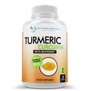 심황 쿠르쿠민 보충교재 - 2250mg/d - Veggie 모자 - 까만 고추 추출물 (생선)를 가진 95% 쿠르쿠민이드 - 750mg 캡슐 - 100% 유기 - 최대 강력한 심황 (180 조사)