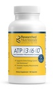 연구 영양 ATP 360 - 전체 에너지 사이클 및 세포 막을 지원하기 위해 Mitochondrial 보충제 - 임상 연구 ATP 보충제, 높은 복용량 CoQ10, R-Lipoic 산 및 PQQ, 90 캡슐