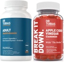 Dr. Tobias 성인 Multivamin & Apple Cider Vinegar Gummies, 42 과일 및 야채 플러스 프로바이오틱스, 어머니, FOlate, B12와 함께 에너지, 면역 & Gut 건강 지원
