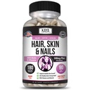 Kaya Naturals Hair Skin Nail Capsules BIOTIN 비타민 D 비타민 B-12 Folic Acid Support, Hair Support 비타민 보충 - 180 개