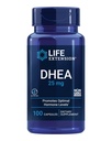 수명 연장 리튬 1000 mcg 및 DHEA 25 mg - 뇌 건강, 노화 방지, 장수, 면역 및 성 건강 보조제 - 100 개 각