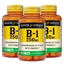 SON NATURAL 비타민 B1 Thiamine 250 mg, 300의 일 공급, 자연적인 에너지 수준을 지원하는 규정식 보충교재, 100개의 정제 (포장 3)