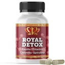 Royal Detox - 올인원 클렌징 | Zeolite, Cilantro, Chlorella, Spirulina, Apple Pectin | Full Body, Liver, Colon Detox | Energy, Mood, Immunity, Gut Health 지원, 염증 염증 90 캡슐