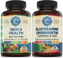 매일 Multivitamins & 진보된 합동 지원 뭉치 (각 1개의 병). 홀리스틱 웰니스, 부스트 에너지 및 공동 건강 지원. 미국 제작.