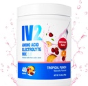 IV2 프리미엄 하이드로 션 파우더 - 설탕 - 무료 일렉트로 믹스 + 아미노산 & 에센셜 비타민 I Vegan, 비 GMO, 글루텐 - 무료, 카페 - 무료 (40 인분)