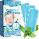 16 시트 Fever Patch for Kids - 성인을위한 뜨거운 날씨 냉각 젤 패치 - 두통 패치 - Forehead Fever Cool Pads