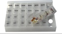 ProMed Unique XL Weekly 4 Times Daily 7 Day Pill 주최자 Medication, 비타민 및 보충제, 이동식 클리어 구획이있는 알약 케이스 그것은 음식 급료 플라스틱을 가진 BPA 자유롭습니다.