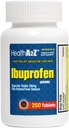 HealthA2Z® Ibuprofen 200mg | 통증 완화 | 바디 통증 | 두통 | 관절염 | 주름 | 허리 통증 | Fever Reducer... (250 Count)