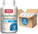 Jarrow 공식 글루타티온 감소 500 mg- 120 Veggie 캡슐 - Intracellular Antioxidant- 품질 글루타티온 보충제 - 비타민 C 및 E- 비 GMO 글루텐 무료 채식, 12 팩 재활용