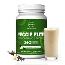 MRM Nutrition Veggie Elite Performance Protein | 바닐라 콩 맛| 식물 기반 단백질| BCAA를 함유 한| Vegan + Gluten-Free | 임상 시험| 소화 효소 | 30 인