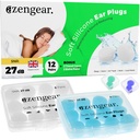 잠 (14 쌍)를 위한 귀 마개, 연약한 실리콘 Earplugs, 재사용할 수 있는, 자, 소음 건강한 취소, 수영, 일