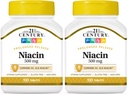 21 세기 Niacin 500 mg Prolonged 릴리스 정제, 100 개 (27474) (팩 2)