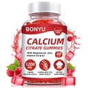 비타민 D3를 가진 칼슘 구연산염 1200mg Gummies: 뼈 근육 면역을 위한 칼슘 마그네슘 아연 비타민 D3 K2로 - 여자 & 남자를 위한 궁극적인 흡수 칼슘 보충교재, 설탕 자유로운