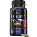 Horny Goat Weed Extra Strength - Maca, L-Arginine, Ginseng - Boost Desire, 성능, 체력, 에너지, 비 GMO 공식, 60 캡슐