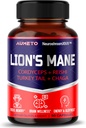 Lions Mane Supplement 캡슐 40% Cordyceps, Reishi, Turkey Tail, Chaga Mushroom Complex와 다당류 캡슐 - Caffeine-Free 18 in 1 Brain Supplement for Memory and Focus