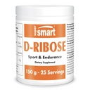 Supersmart - D-Ribose Powder (Natural Sugar) 하루 6gm - ATP 합성 및 생산 - 에너지를위한 범용 연료 | 비 GMO 및 글루텐 무료 - 150 g