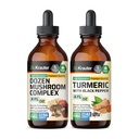 Dozen Mushroom Tincture 4 Fl. Oz. & 심황 Tincture 4 Fl. Oz.