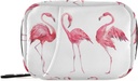 Watercolor Flamingos Pill Box 7 Day Pill Case Travel Pill 주최자 가방 지퍼 휴대용 주간 케이스 컴팩트 사이즈 비타민 보충 홀더