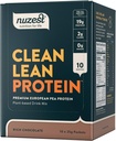 Nuzest - Pea Protein Powder - Clean Lean Protein, Premium Vegan Plant 기반 단백질 분말, Dairy Free, Gluten Free, GMO Free, Protein Shake, Rich Chocolate, 0.9 oz, (10 팩)