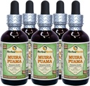 Muira Puama (Ptychopetalum Olacoides) Glycerite, 유기 알콜 자유로운 액체 추출물 (브랜드 이름: HerbalTerra, 미국에서 Proudly 만드는) 5x2 fl.oz (5x60 ml)