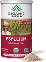 ORGANIC INDIA Whole Psyllium Husk 분말 유기 - Psyllium Husk 섬유 보충교재, 소화 지원, Vegan, 글루텐 자유로운, 비 GMO, 수용성 & 불용성 섬유 근원 - 12 oz (1의 포장)