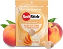 SaltStick Fastchew Electrolyte 보충 정제, 10 정제의 패킷, 복숭아, 10 개 (7201761)
