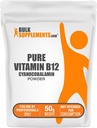 BulkSupplements.com 순수 비타민 B12 분말 - Cyanocobalamin, 비타민 B 보충제, Cyanocobalamin B12 보충 - 순수 제품, 여러 서빙, 50g (1.8 oz) (1의 포장)