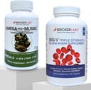 Bricker Labs 합동 안락과 설탕 균형 | 오메가 사이클 Mussel for Joint Health + Big-V Triple Strength Vanadyl for Blood Sugar Support