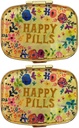 2개의 팩 포도 수확 알약 조직자 금속 Retro 알약 상자 Purse/Pocket를 위한 귀여운 알약 상자 비타민/Tylenol/Supplements/Meds/Tablet를 붙드는 휴대용 콤팩트