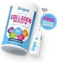 NAD + (30 서빙)와 Ikigai Collagen - 비 GMO, 글루텐 - 무료, Paleo, Kosher - 맛 없음, 무료 음료 믹서 포함