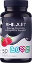 남성용 Shilajit Gummies | 10000mg 순수한 Himalayan Shilajit 골드 Fulvic 산, 85 + 미네랄 & Ashwagandha | 여성용 에너지 구미 | 천연 체력, 초점 및 활력 지원 -50 Ct
