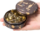 Pill Case for Purse & Pocket - 여행용 금속 일일 알약 상자, 휴대용 방수 알약 주최자 단일 의약품 컨테이너 홀더 비타민, 생선 기름, 보충제