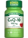 자연의 진실 CoQ10 100mg | 50 Softgels | Plus Black Pepper Extract | Non-GMO 및 글루텐 무료 보충