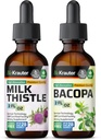 BIO KRAUTER 우유 이틀 Tincture 2 Fl. Oz. & Bacopa Tincture 2 Fl. Oz.