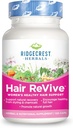 RidgeCrest 초본 머리 ReVive의 비타민 C, Biotin (6000mcg), 아연 및 구리, 건강한 머리, 피부 및 못 (120의 모자, 30의 서빙)를 지원하는 여자를 위한 머리 비타민