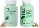 Hilma 건강한 Gut & Bloat 지원 번들 - 레몬 Balm, Fennel & Peppermint 잎 + 건강한 Gut를 위한 허브 (60 Vegan 캡슐)를 가진 가스 & Bloat 기복 (50 Vegan 캡슐)