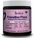 SUNBIOTICS Friendlier Flora - 여성 블렌드, 6 Probiotic Strains의 20 억 CFUs, 여성 일일 소화 질 & 면역 건강, 비 GMO 및 글루텐 무료, 2 Ounce