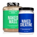 NAKED Soy-Free Protein 번들 : 8LB 초콜릿 채식 질량 크레아틴