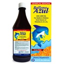 Ballena Azul Aceite de Hígado de Bacalao para Adultos y Niños, 성인과 어린이를위한 COD 간장 오일, 비타민 A, D, E, B1, 다이어트 보충, 오메가 3, Inmune System Boost (ORANGE 15 OZ)