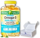 오메가 3 2000mg softgels- 물고기 기름, 120ct (포장 1), Fusion 상점 상점에 의해 복종하는