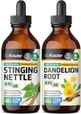 BIO KRAUTER 스팅 Nettle Tincture 4 Fl. Oz. & Dandelion Tincture 4 Fl. Oz.