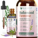 Rejuvica 건강 균형 Femme - 고급 여성 균형 지원 보충 - 더 나은 흡수를위한 액체 배달 - Vitex, Dong Quai, Black Cohosh, Maca Wild Yam & More!